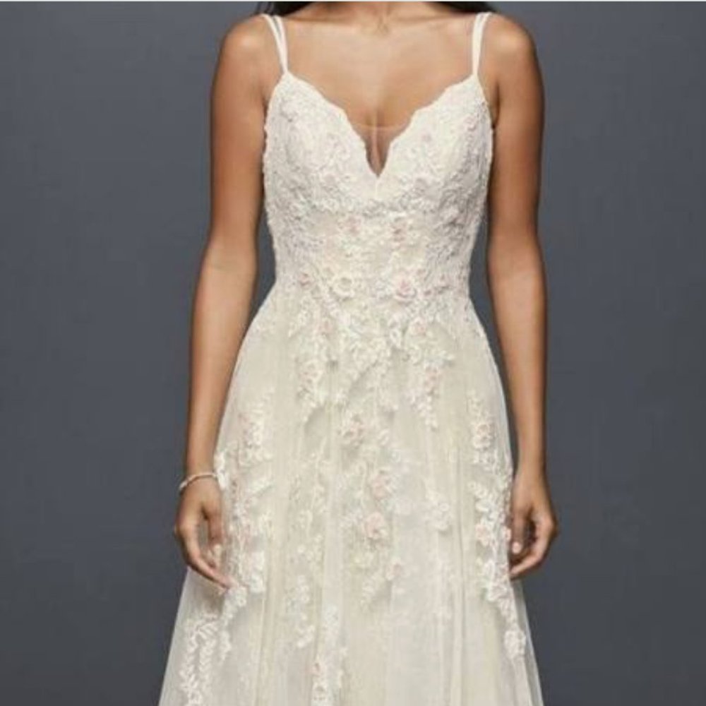 Melissa Sweet Size 16W A-line Wedding dress